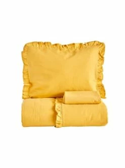 Besorgen 👏 Heimtextilien BELLA MAISON 3tlg. Bettwäsche-Set "Brenta" In Gelb Günstig Kaufen 🎁 -bella-maison Verkaufsladen bella maison 3tlg bettwasche set brenta in gelb 9