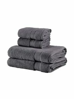 Blitzangebot ✔️ Bad BELLA MAISON 4tlg. Handtuch-Set "Basic" In Anthrazit Günstig Kaufen 🥰 -bella-maison Verkaufsladen bella maison 4tlg handtuch set basic in anthrazit 1