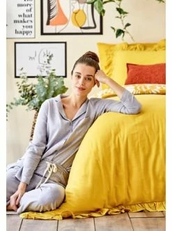 Auslauf 😀 Heimtextilien BELLA MAISON Bettwasche Brenta In Mustard Yellow Günstig Kaufen 🛒 -bella-maison Verkaufsladen bella maison bettwasche brenta in mustard yellow 7