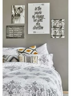 Angebote 🧨 Heimtextilien BELLA MAISON Bettwäsche-Set (2-tlg.) Andy In Weiss-grau Günstig Kaufen ✨