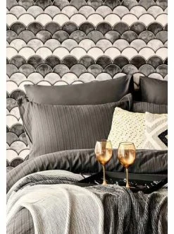 Auslauf 🌟 Heimtextilien BELLA MAISON Bettwäsche-Set In Anthrazit Günstig Kaufen ⭐