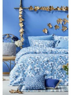 Schlussverkauf 🔥 Heimtextilien BELLA MAISON Bettwäsche-Set In Blau Günstig Kaufen 🤩