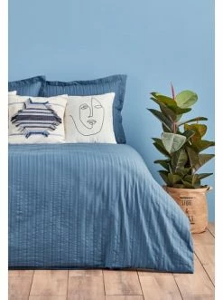 Bestpreis 🥰 Heimtextilien BELLA MAISON Bettwäsche-Set In Blau-denim Günstig Kaufen 😉