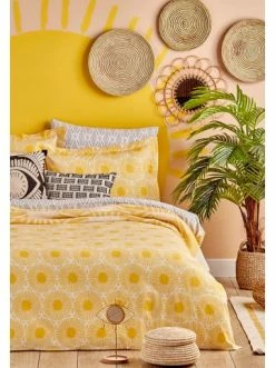 Aktion ❤️ Heimtextilien BELLA MAISON Bettwäscheset 2teilig Sunset In Yellow Günstig Kaufen 👍 -bella-maison Verkaufsladen bella maison bettwascheset 2teilig sunset in yellow 2