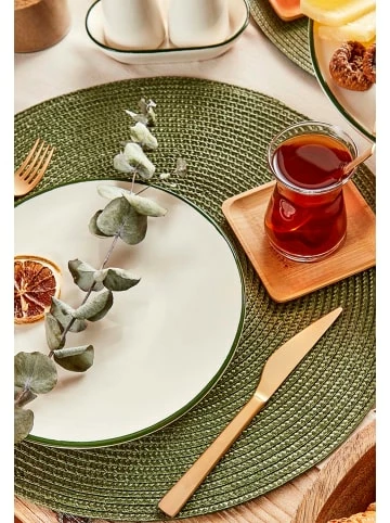 Auslauf 🌟 Küche BELLA MAISON Dessertteller Allure In White-green Günstig Kaufen 😉 3 Auslauf 🌟 Küche BELLA MAISON Dessertteller Allure In White-green Günstig Kaufen 😉 – Bild 3