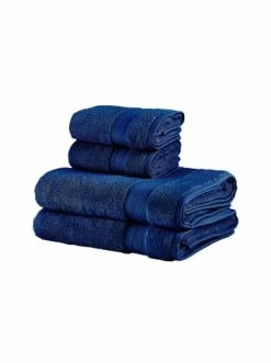 Am billigsten 👏 Bad BELLA MAISON Handtuch-Set Premium In Blau-dunkelblau Günstig Kaufen ⌛