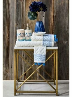 Coupon 🎁 Bad BELLA MAISON Handtücher Set 6-teilig Karma In Blau Günstig Kaufen 👍 -bella-maison Verkaufsladen bella maison handtucher set 6 teilig karma in blau 4