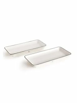 Blitzangebot 🤩 Küche BELLA MAISON Servierplatten Allure In White-green Günstig Kaufen 💯