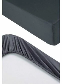 Aktion ⭐ Heimtextilien BELLA MAISON Spannbettlaken Basic In Anthrazit Günstig Kaufen 💯