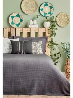 Bester Verkauf 😍 Heimtextilien BELLA MAISON Tagesdecke Lois In Anthracite Günstig Kaufen ⭐