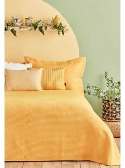 Beste Bewertungen von 🤩 Heimtextilien BELLA MAISON Tagesdecke Lois In Mustard Yellow Günstig Kaufen ✔️